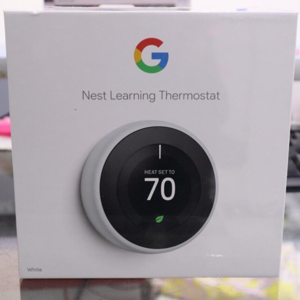 NIB Google White Nest Thermostat Smart Wi-Fi Auto Scheduling T3017US